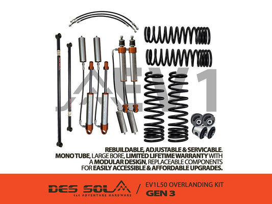 Gen3 – 50mm Lift Kit Overlanding Kit (Pack 4)