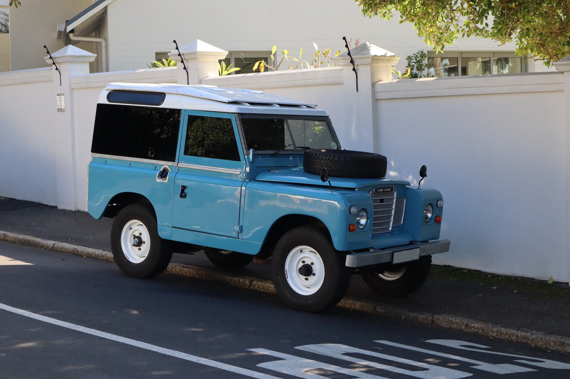 Blue Land Rover Series 2